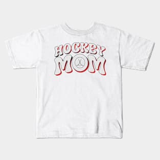 Hockey Mom Halftone Retro Kids T-Shirt